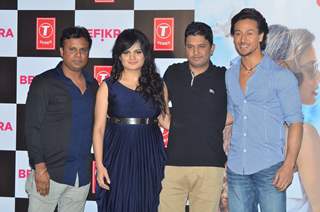 Kumaar, singer Aditi Singh Sharma, Bhushan Kumar, actor at Music Launch of the film 'Befikre'