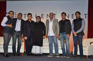 Karna Johar, Prahlad Kakkar, Ashutosh Gowarikar and Salim Merchant at Launch of app 'Talent Next'