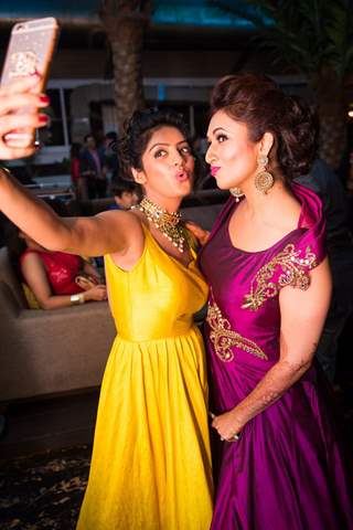 Selfie is must! Deepika Singh and Divyanka Tripathi at Divyanka-Vivek 's 'Happily Ever After' party