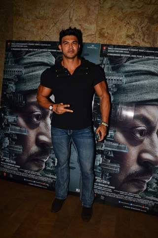 Sahil Khan at the special screening of 'Madaari'