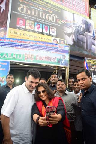 Siddharth Roy Kapur and Vidya Balan at Screening of movie 'Kabali'