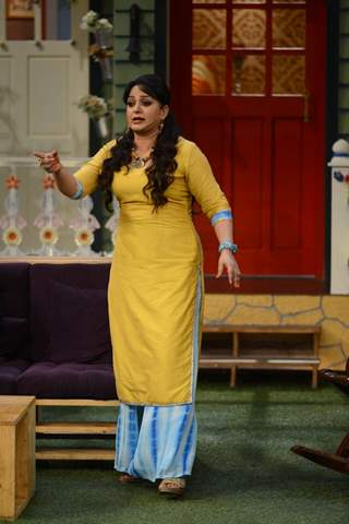 Sadhna Singh on the sets of Kapil Sharma