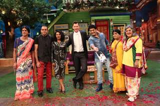 Brett Lee and Tannishtha Chatterjee Promotes 'Unindian' on the sets of The Kapil Sharma Show