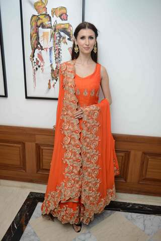 Claudia Ciesla at the Press confrence of Luv Kush biggest Ram Leela at Constitutional Club