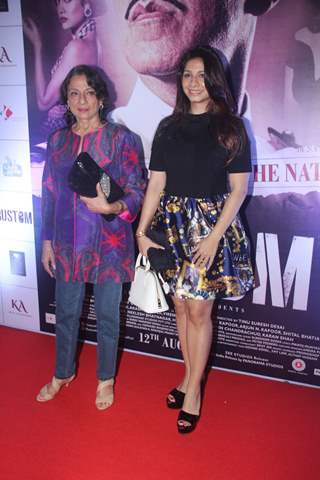 Tanishaa Mukerji and Tanuja Samarth at Special Screening of 'Rustom' at Yashraj Studios