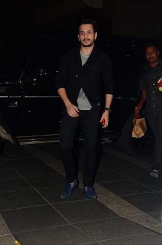 Akhil Akkineni at Chiranjeevi's 61st Birthday Bash