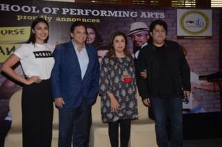 Anushka Ranjan, Shashi Ranjan, Farah Khan and Sajid Khan at ITA school event 2016