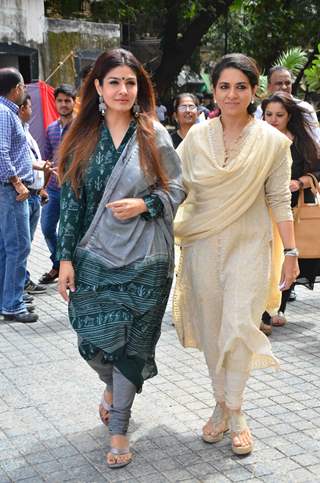 Raveena Tandon and Shaina NC at Launch of State-of-the-Art Toilets for Police and Railways