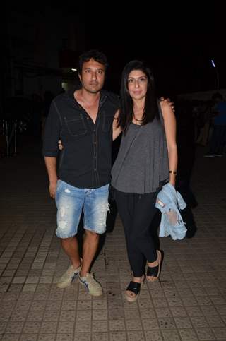 Homi Adajania along with his wife Anaita at Special screening of 'Bar Bar Dekho'