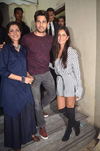Nitya Mehra, Katrina Kaif and Sidharth Malhotra at Special screening of 'Bar Bar Dekho'