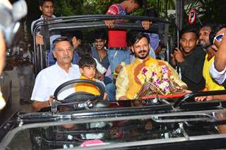 Suresh Oberoi, Vivek Oberoi and Family Bid Farewell to 'Ganpati Bappa'