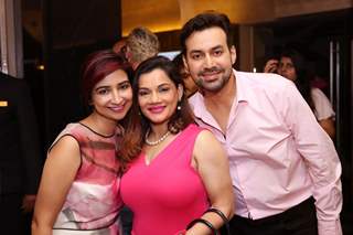 Kanika Maheshwari and her husband with Rashmi Sharma at Special screening of Film 'Pink'