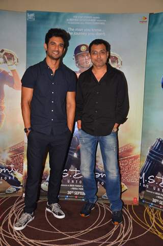 Sushant Singh Rajput and Neeraj Pandey promotes 'M.S. Dhoni: The Untold Story'