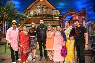 Yuvraj Singh and Hazel Keech visit on sets of 'The Kapil Sharma Show'