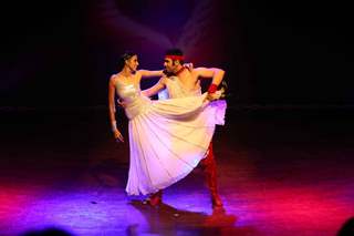 Sandip Soparrkar and Alesia Raut at NCPA Ballroom dancing event