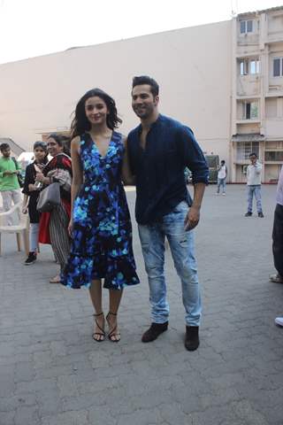 Varun Dhawan and Alia Bhatt snapped at Mehboob Studio