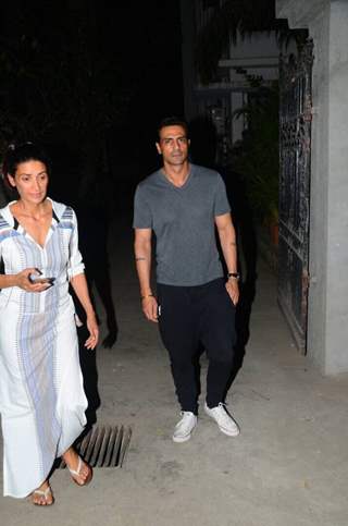 Arjun Rampal and Mehr Jesia clicked at their outings!