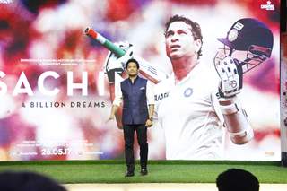 Sachin Tendulkar at the launch of Sachin Anthem of film 'Sachin: A Billion Dreams'