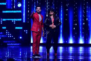 Hosts on the show Nach Baliye 8- Karan Tacker and Upasana Singh