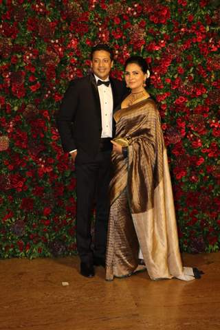 Lara Dutta and Mahesh Bhupathi at Ranveer Deepika Wedding Reception Mumbai