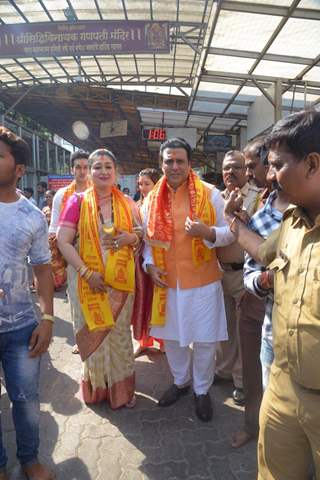 Govinda and his family spotted at Siddhi Vinayak Temple