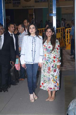 Nita Ambani with daughter Isha snapped at Ambani School