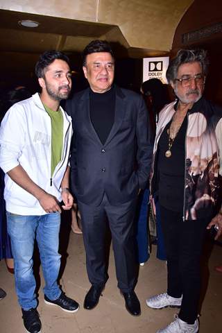 Siddhanth Kapoor, Anu Malik, Shakti Kapoor at 'Bombairiya' screening