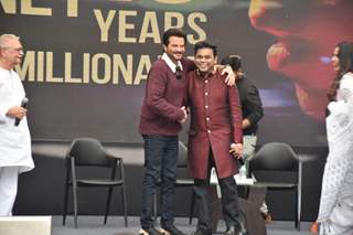 Anil Kapoor and A.R. Rehman spotted at Slumdog Millionaire 10 year celebration