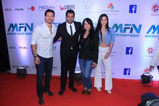 Tiger Shroff, Krishna Shroff and Ayesha Shroff at Matrix Fight night