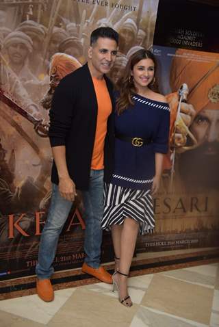 Akshay Kumar and Parineeti Chopra at the promotions of Kesari!