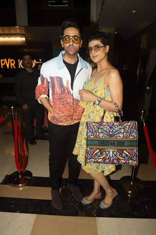 Ayushmann Khurrana and wife Tahira Kashyap spotted at special screening of 'De De Pyar De'