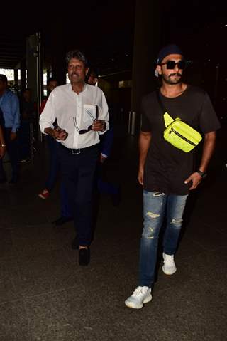 Kapil Dev and Ranveer Singh spotted around the town