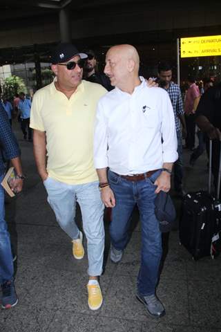 Ronnie Screwvala and Anupam Kher spotted around the town