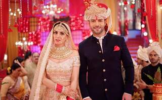 Sanjay Gagnani and Shraddha Arya during their on-going marriage sequence in Kundali Bhagya