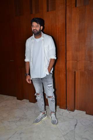 Prabhas snapped during the promotions of Saaho