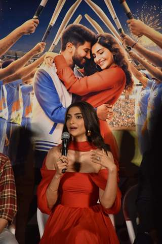 Sonam Kapoor papped during The Zoya Factor trailer launch