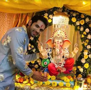 Ankit Bathla welcomes Ganpati at his house