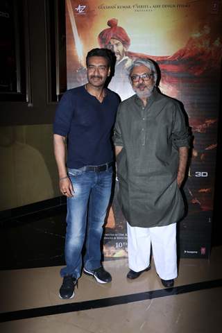 Ajay Devgn and Sanjay Leela Bhansali papped at the special preview of Tanhaji: The Unsung Warrior