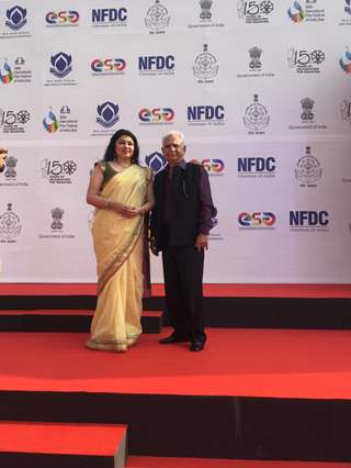 Ramesh Sippy and Kiran Juneja snapped during the inauguration of IFFI Goa 2019