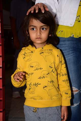 Rahyl Deshmukh papped at Sachiin Joshi and Urvashi Sharma's son Sivansh's birthday