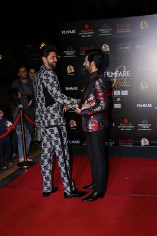 Vardhan Puri and Zaheer Iqbal papped at the Red Carpet of Filmfare Glamour and Style Awards 2019