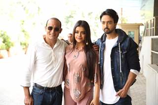 Priyaank Sharma, Riva Kishan and Akshaye Khanna papped at the trailer launch of Sab Kushal Mangal