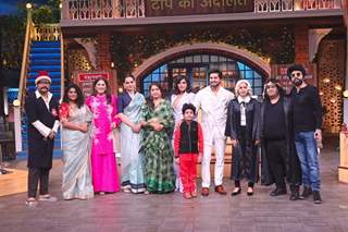 The cast of Panga on the sets of Kapil Sharma Show 