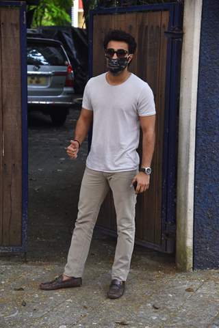 Aadar Jain snapped at dubbing studio