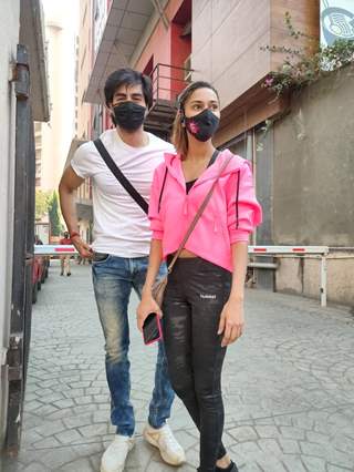 Erica Fernandes and Harshad Chopda snapped around the town!