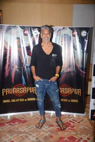 Milind Soman at the promotions of Paurashpur