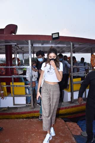 Ananya Panday, Charmi Kaur, Puri Jagannath spotted at Versova Jetty