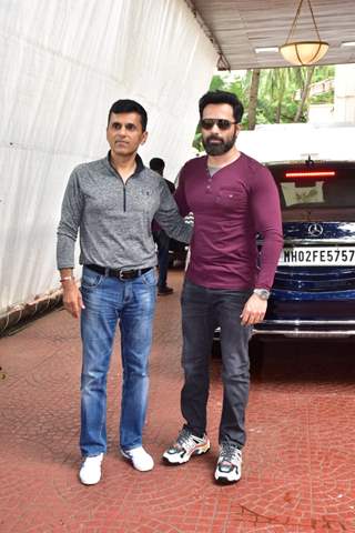 Emraan Hashmi and Anand Pandit at the promotions of 'Chehre'