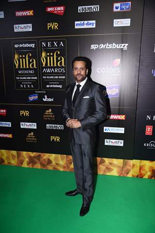 Fardeen Khan poses on the green carpet of IIFA awards 2022