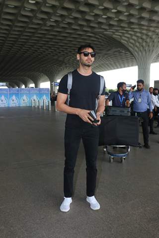 Ahan Shetty spotted at the Mumbai airport 